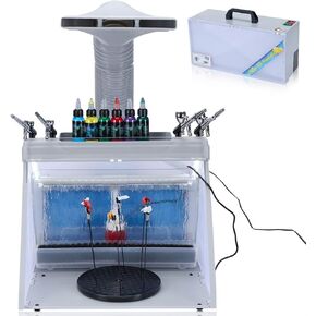 OPHIR Portable Water Curtain Airbrush Spray Booth with 3 Filteration & LED in Kuwait