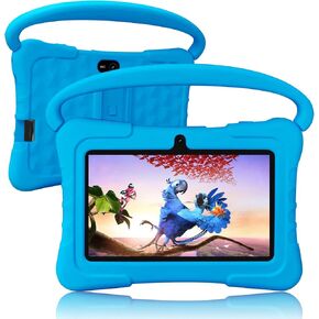Tablet Kids 7 inch with Shockproof Case, 1GB RAM 32GB ROM, Android Toddler Tablet with Bluetooth,GMS, WiFi,Parental Control, Educational, Games(Blue) in Saudi Arabia