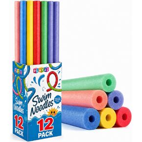 Play22 Pool Noodles Foam - Soft Large Rainbow Foam Noodle Tube, 6 Colors Bulk Swim Noodles, Multi-Purpose, Pool Toy, Floating Training Device, Exercise Aid, Craft Projects in Saudi Arabia
