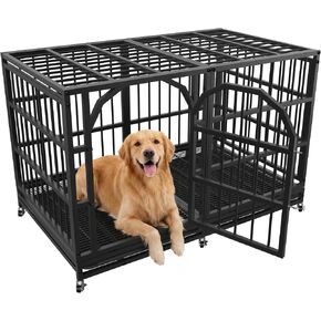 Asee'm 48 Inch Heavy Duty Dog Crate for Large Dogs Escape Proof, Black in Saudi Arabia