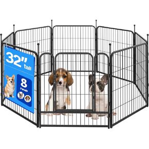 MUPATER 45in 16-Panel Extra Tall Dog Fence, Pet Playpen for Large Dogs in Kuwait
