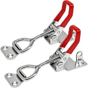 2pcs Toggle Latch Clamp 4001, Adjustable 304 Stainless Steel Pull Hasp Latches, Quick Release Hand Tool Toggle Clamp for Smoker Lid Jig,Case Trunk,Door,220Lbs Holding Capacity in Saudi Arabia