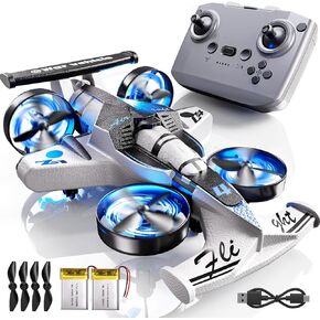 Remote Control Airplane for Kids, 2 in 1 RC Plane Stunt RC Drift Car, Indoor Outdoor Foam Plane with Railcar Race, Tricks, Gift Toys for Boys Girls Adults 8 9 10 11 12 Year Old in Kuwait