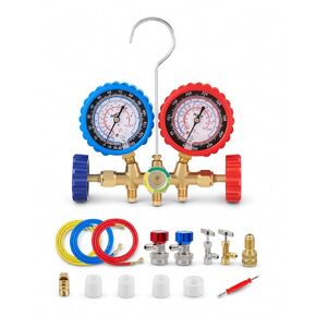 OMT AC Gauge Set with Self Sealing & Puncturing R134A Can Tap, AC Gauges for R134a R12 R22 R502 Refrigerant, Car AC Gauge Set with 5FT Hoses Adapter Adjustable Couplers, Freon Charge Kit in Saudi Arabia