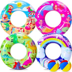 6 Pcs Pool Floats Kids, Inflatable Swim Rings Pool Toys for Kids in Saudi Arabia