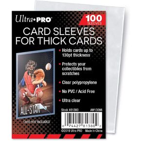 Ultra Pro Clear Thick Card Sleeves, Plastic| Holds cards up to 130-Point | 100-Count in Saudi Arabia