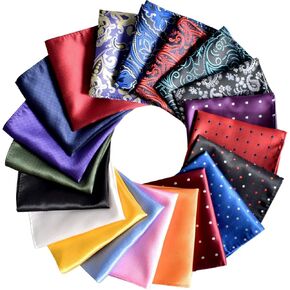 Pocket Squares for Men 20 Pack Mens Pocket Squares handkerchiefs Set Assorted Colors with Box in Saudi Arabia