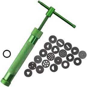 COMIART Clay Extruder Gun with 20 Stainless Steel Discs - Fondant & Sugar Paste Extruder for Cake Decorating, Polymer Clay Craft, Ceramics & Pottery Sculpting Tools in Kuwait