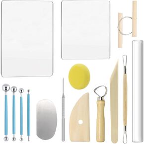 Allazone 19 PCS Polymer Clay Extruder kit, Rotary Clay Extruder with 20 Tips Sugar Extruder Disks, Polymer Clay Cutters, Clay DIY Tool for Clay Modeling Tool in Kuwait