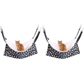 AKIRO for Kitten Cat Cage Cage Hammock, Hanging Bed Round Dot Tower Zebra Leopard Pattern Warm Pet Hammock, Soft Plush Hanging Cat Bed Mat Winter Warm Cotton in Kuwait