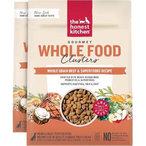The Honest Kitchen Whole Grain Chicken & Superfoods Whole Food Clusters, Vet Crafted Human Grade Dry Dog Food, Skin, Coat, Digestion & Healthy Weight, 5 lb Bag in Saudi Arabia