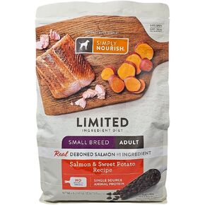 SIMPLY NOURISH Small Breed Adult Salmon and Sweet Potato Dry Dog Food, 4 Pound Bag in Kuwait
