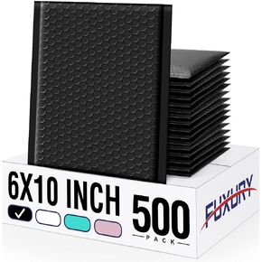 Fuxury White Bubble Mailers 6x10 Inch Padded Envelopes 500 Pack Usable Size 6x9 Self Seal Padded Mailers Waterproof Cushioned Shipping Bags for Jewelry, Makeup, Cards & Small Business #0 in Saudi Arabia