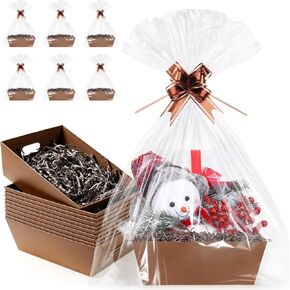 AFOROEOA 10 Pack Black Gift Baskets Empty, 10x12 Large Basket for Gifts in Kuwait