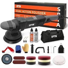 Buffer Polisher, SPTA 5-Inch 125mm Dual Action Random Orbital Car Polisher,Car Detailing Kit, 4Pcs 5inch & 4Pcs 6Inch Polishing Pad,Packing Bag for Car Polishing and Waxing-DAPSET-US in Kuwait