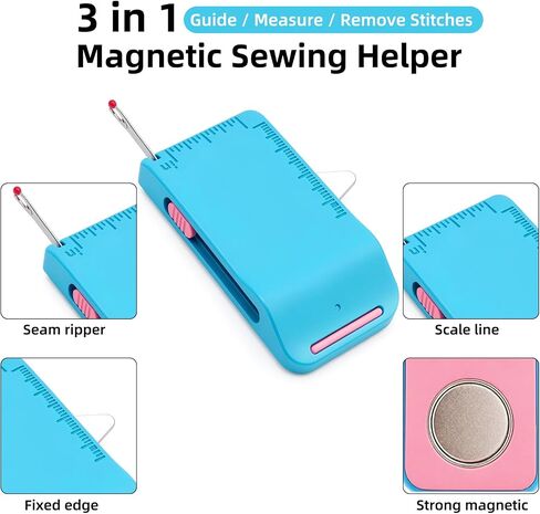 2PCS Magnetic Seam Guide for Sewing Machine Sleeve Tool Multifunctional in Saudi Arabia