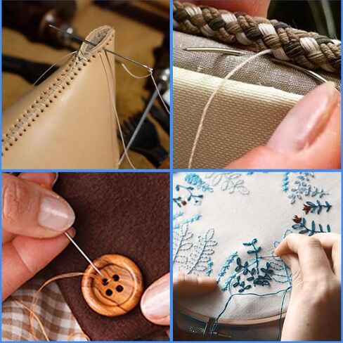 14PCS Hand Sewing Needles Kit, Heavy Duty Large Eye Leather Needle in Kuwait