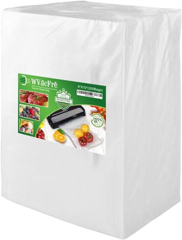 200 Quart Size 8x12Inch Vacuum Sealer Freezer Bags with Commercial Grade,BPA Free,Heavy Duty,Great for Food Vac Storage or Sous Vide Cooking in Kuwait
