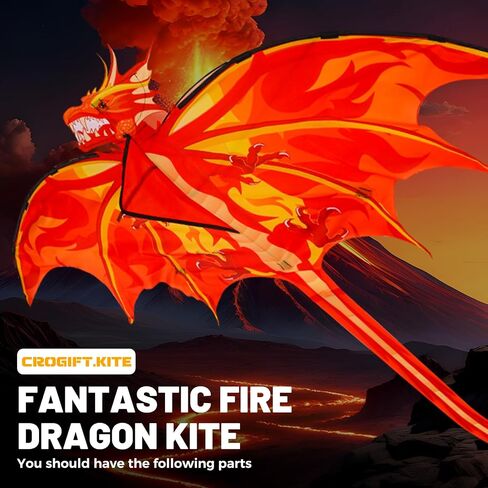 4 Pack Large Kites Fire Dragon Green Snake Devil Fish Red Mollusc Octopus in Kuwait
