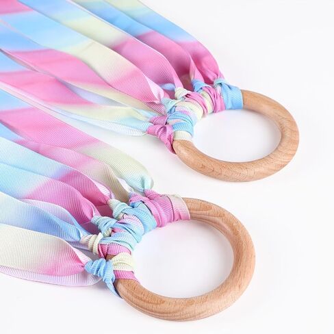 MEROCO Waldorf Toys Dance Ribbons for Kids Rainbow Ribbon Wands Wind Toys in Kuwait