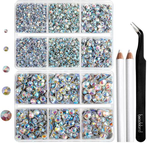 6736pcs Hotfix Rhinestones, Crystal, Mixed 5 Sizes, SS6-SS30 in Saudi Arabia