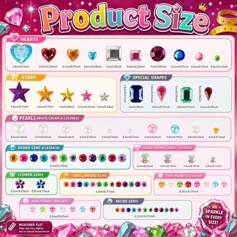 JIUZHU 7300+PCS Face Jewels for Makeup, Self Adhesive Rhinestone Stickers Kit Multicolor Gems for Face, Eyes, Hair, Nails, Body Art Festival Party Rave Makeup Supplies in Kuwait