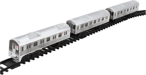 New York MTA New York City 3 Pc. Battery Operated Train Set with Track ,39" X 25",Silver in Saudi Arabia