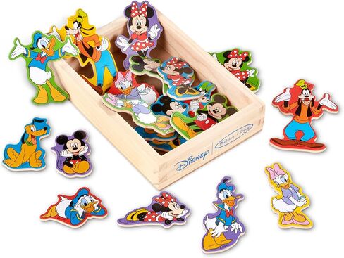 Melissa & Doug Disney Mickey Mouse Wooden Character Magnets (20 pcs) - Cute Disney Fridge Magnets, Mickey Mouse Toys, Refrigerator Magnets For Toddlers Ages 2+ in Kuwait
