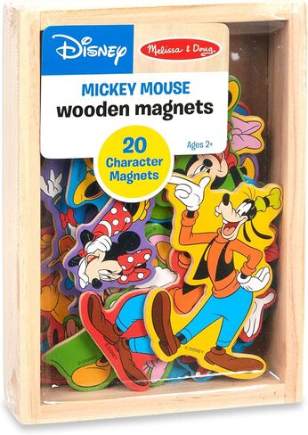 Melissa & Doug Disney Mickey Mouse Wooden Character Magnets (20 pcs) - Cute Disney Fridge Magnets, Mickey Mouse Toys, Refrigerator Magnets For Toddlers Ages 2+ in Kuwait