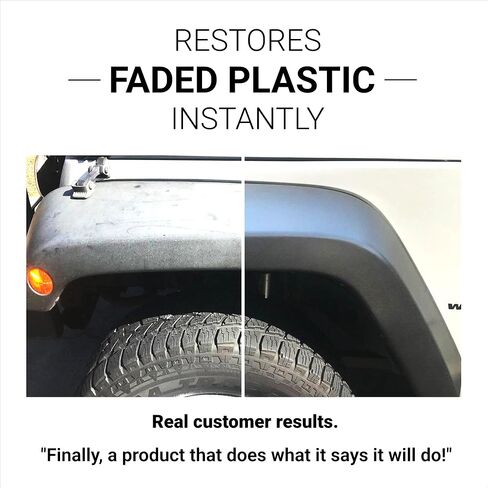 CAR GUYS Plastic Restorer | Bring Plastic, Rubber, and Vinyl Back to Life! | User Friendly Trim Restorer | Safe Auto Detailing Supplies | 8 Oz Kit with Foam Applicator in Kuwait