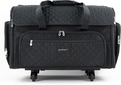 Everything Mary XXL Rolling Sewing Machine Case – Purple Quilted Craft Bag with 4 Wheels – Spacious Storage Organizer with Pockets for Sewing & Craft Supplies in Saudi Arabia