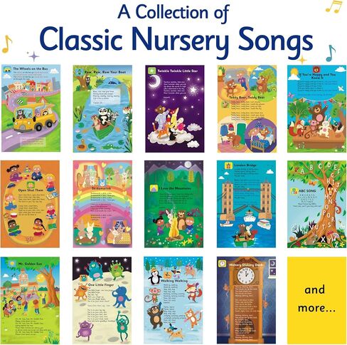 LEARNING BUGS My Big Nursery Songs Book – Sing Along with 28 Favorite Nursery Rhymes, Musical Books for Toddlers, 28-Button Music Book, Musical Toys for Toddlers 1-3 in Saudi Arabia