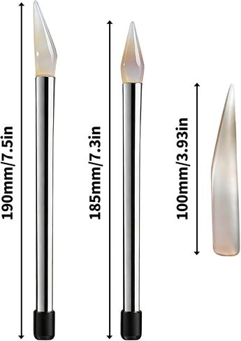 3Pcs Natural Agate Knife Burnisher Hand Jewelry Polishing Tool Stainless Steel Handle 7.3 Inch Gold and Silver Polishing Burnisher Tools Jewelry Hand in Saudi Arabia