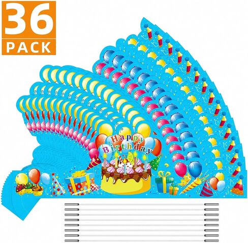 JTIEO Birthday Crowns for Kids Classroom,Birthday Hats for Kids,Happy Birthday Crown Adjustable Colorful Party Hats Perfect for Birthday Party Decor (30pc) in Kuwait