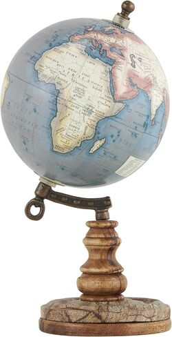 Deco 79 Plastic World Map Globe, Globe 5" x 5" x 10", Brown in Kuwait