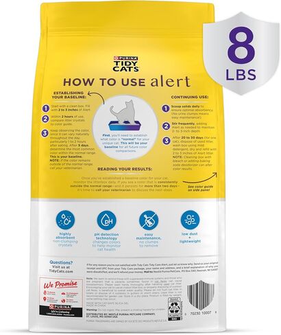 Purina Tidy Cats Care Alert Health Monitoring Litter, 8 lb in Kuwait
