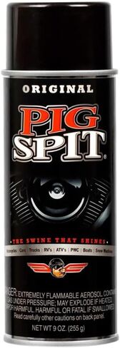Pig Spit PSO Spit Original for Use on Motors, Transmissions, Vinyl and Black Plastic Trim Components and Tires, 9 oz, Single in Saudi Arabia