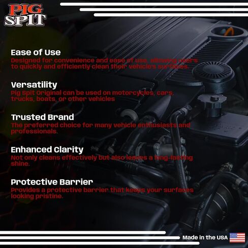 Pig Spit PSO Spit Original for Use on Motors, Transmissions, Vinyl and Black Plastic Trim Components and Tires, 9 oz, Single in Saudi Arabia