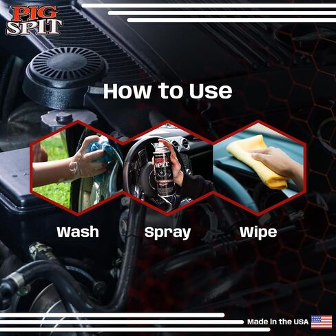 Pig Spit PSO Spit Original for Use on Motors, Transmissions, Vinyl and Black Plastic Trim Components and Tires, 9 oz, Single in Saudi Arabia