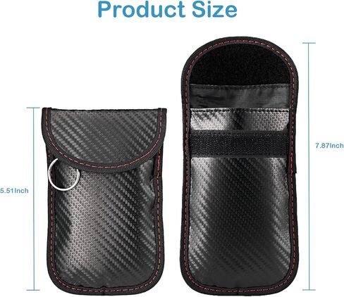 Faraday Key Fob Protector - 2 Pack Mini Anti-Theft Pouch Key Fob RFID Signal Blocking Faraday Bag for Key Fob in Kuwait