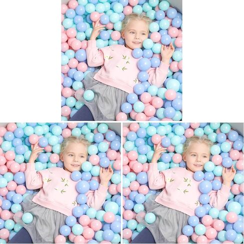 TrendBox 100 pcs Macaron Ball Pit Balls Plastic Balls for Ball Pit Pool Playpen Babies Kids Children Birthday Parties (100 pcs) in Kuwait