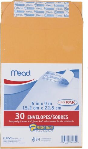 Mead Press-It Seal-It Envelopes, 10 x 13 Inches, Office Pack 20 Count (76088) in Kuwait