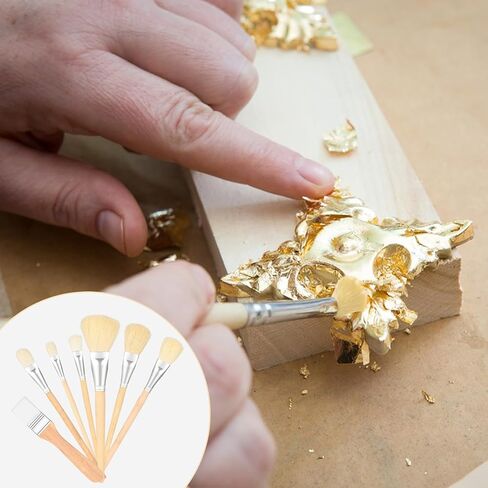 Mop Brush for Acrylic Painting, 14 Pcs Assorted Size Paint Brushes for Acrylic Painting Blending Brush with Wooden Handle Artist Brushes for Acrylic Watercolor Oil Painting Face Body Art in Saudi Arabia