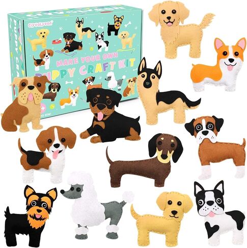 CiyvoLyeen Puppy Sewing Kit for Kids –Fun Plush Toy Sewing for Girls & Boys – DIY Felt Craft Gift Set Ages 7 8 9 10 11 12 in Kuwait