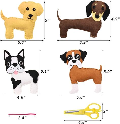 CiyvoLyeen Puppy Sewing Kit for Kids –Fun Plush Toy Sewing for Girls & Boys – DIY Felt Craft Gift Set Ages 7 8 9 10 11 12 in Kuwait