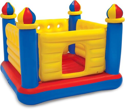 Intex Inflatable Colorful Jump-O-Lene Castle Bounce House, for 2 Kids Ages 3-6 - Large Blow-Up Indoor Outdoor Children's Bouncer Jumper Playhouse in Kuwait