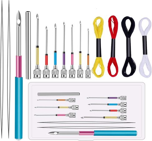 Mayboos 15 Pcs Punch Needle Kit, 8 Sizes Embroidery Punch Needle in Saudi Arabia