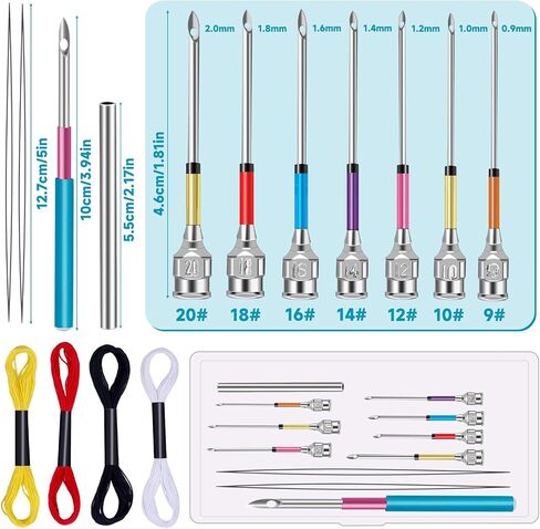 Mayboos 15 Pcs Punch Needle Kit, 8 Sizes Embroidery Punch Needle in Saudi Arabia