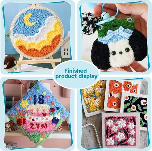 Mayboos 15 Pcs Punch Needle Kit, 8 Sizes Embroidery Punch Needle in Saudi Arabia