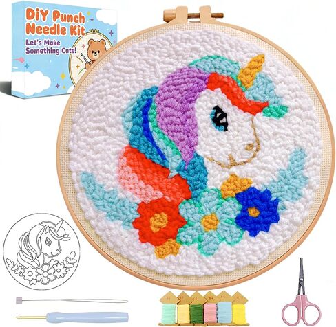 Punch Needle Kit for Beginners Adults-Flower Daisy,with Video Tutorial in Saudi Arabia